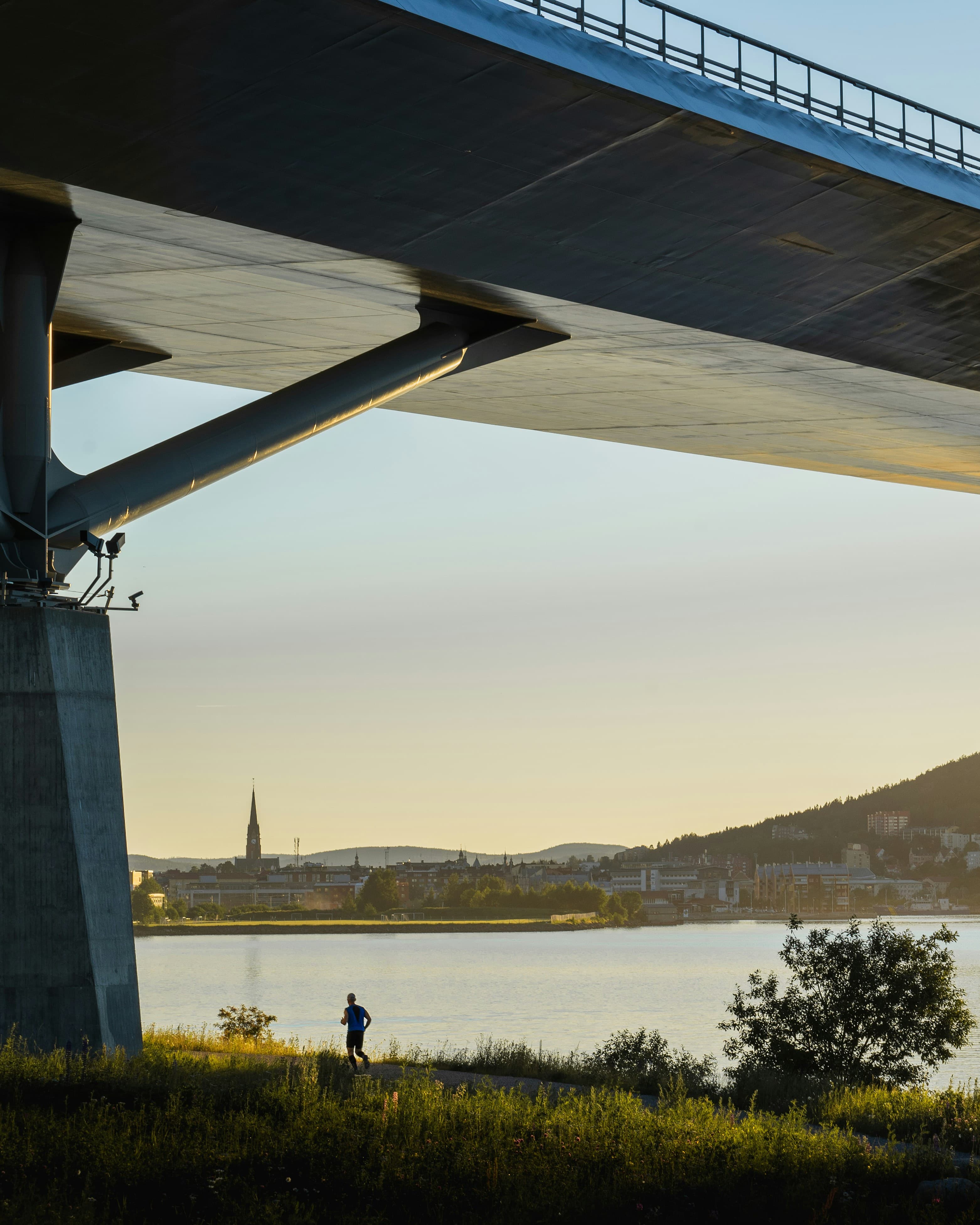 Wide Nordic landscape at sunset